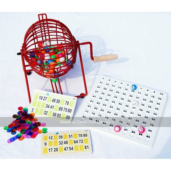 Masters Home Bingo Set - Bingo Cage, 90 Balls, Tickets, Tray and Markers