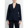 Philosophy Lapel Collar Rolled Long Sleeve Detail Single Button with Flap Pockets Woven Jacket-MIDNIGHT / 4