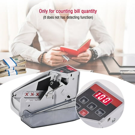 Portable Mini Handy Money Counter Worldwide Bill Cash Banknote Note Currency Counting Machine with LED Display Financial
