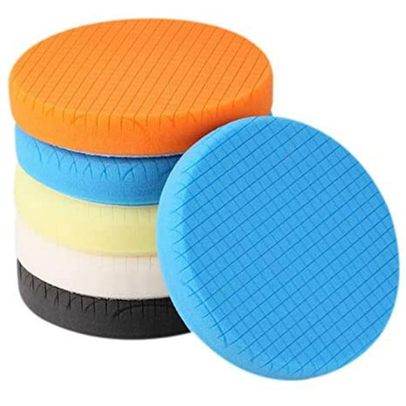 Polishing Pad, 5 Pieces 180mm/7 Inch Polishing Sponge Polishing Kit for Car Polisher Buffer Pad/for RO/DA Dual Action Polisher Buffing