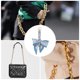thumbnail image 5 of Ofertas Únicas 1 Pc Cadena Extensora de Bolsa Reutilizable para Viajar Azul Aleación Poliéster, 5 of 5