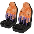 thumbnail image 4 of Binienty Halloween Spider Web Car Seat Covers Set of 2 Front High Back Bucket Seat Covers Easy Install Automotive Protective Cloth Cover Stretchy Fit for Car SUV Sedan Truck, 4 of 7