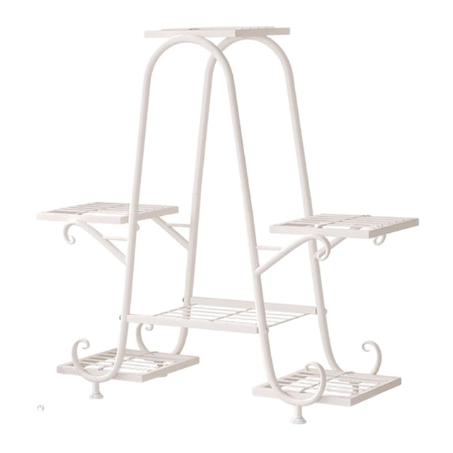 Soporte para plantas, soporte para macetas, soporte de hierro para regalos, estantes de exhibición para macetas Blanco