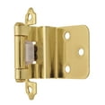 thumbnail image 2 of Amerock 3/8in (10 mm) Inset Self-Closing, Face Mount Polished Brass Hinge - 1 Pair, 2 of 2