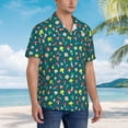 thumbnail image 2 of Lsque Mushrooms pattern Hawaiian Shirt for Men, Unisex Summer Beach Casual Short Sleeve Button Down Shirts-XX-Large, 2 of 9