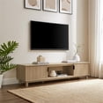 thumbnail image 6 of Maklaine 70" 2 Door Wood TV Stand with Reeded Fronts - Coastal Oak, 6 of 11
