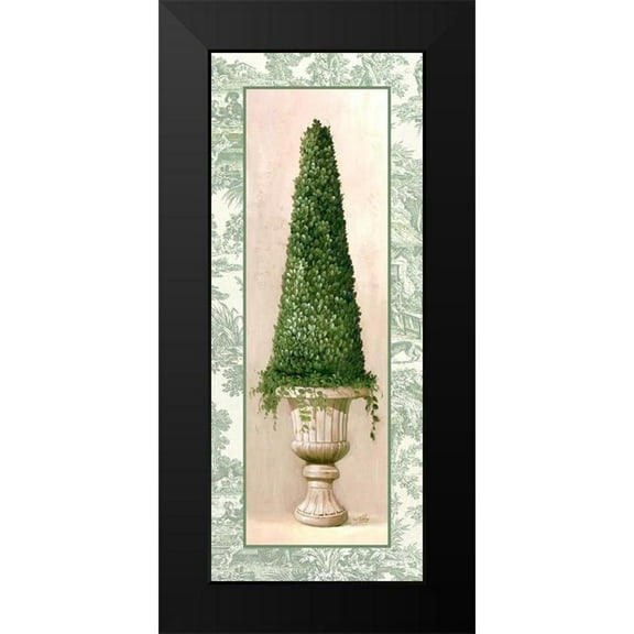 Welby 8x14 Black Modern Framed Museum Art Print Titled - Ivy Topiary II