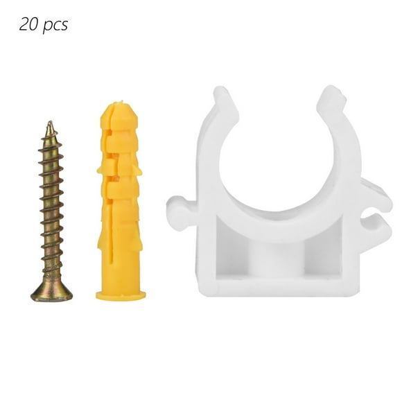 Oubit Water Pipe Clamp,20pcs 16/20/25/32mm U Shaped Gas Pipe Clamp Plasric Pipe Clamp Cutting-Edge Features