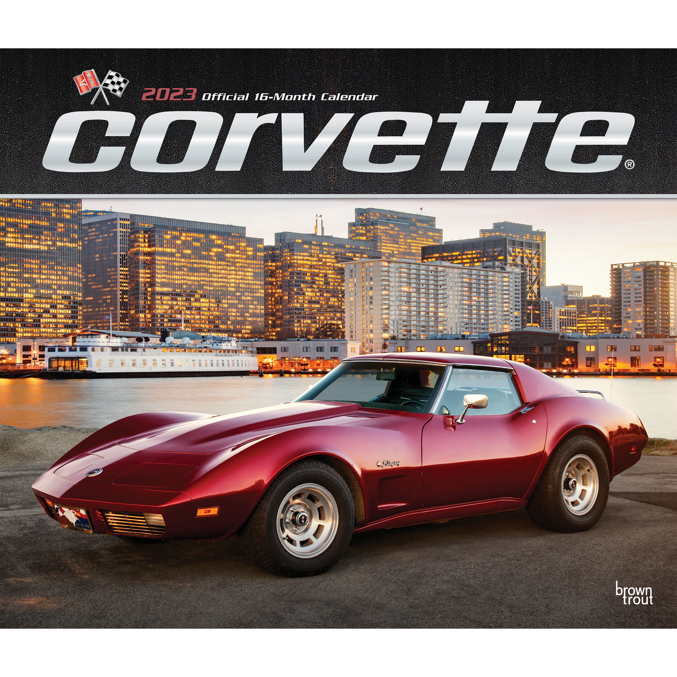 Corvette OFFICIAL 2023 14x24" (Hanging) 16 Month Wall Calendar