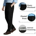 thumbnail image 3 of FEDTOSING Pleated Dress Pants for Men Classic Fit 30"/32"/34" Work Pants Casual Old Money Vintage Slacks, 3 of 6