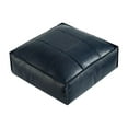 thumbnail image 2 of hengtong Soft PU Leather Pouf Handmade Ottoman Pouf Square Floor Cushion Ottoman Navy, 2 of 9