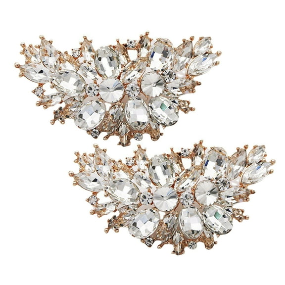 VERDANVERSE Shoe Clips For Pumps Decorative Shoe Clips Golden 1 Pair High Heels Accessories