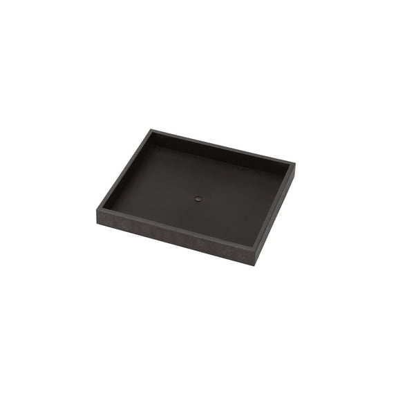 Small Black Plastic Stackable Tray - 7 1/4"L x 8 1/4"W x 1”H - Set of 3