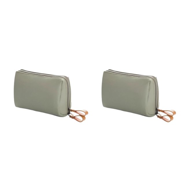 Bolsa de cosméticos compacta de viaje Wosthever Verde