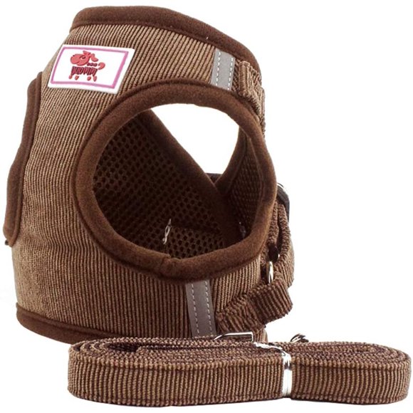 Vest Harness Soft Training Mesh Fabric Dog Vest Harness For Puppy, Cats, Small Animals (Xs, Coffee)