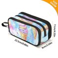 thumbnail image 4 of FORMRS Pencil Case with 3 Compartments Zipper Pouch, Elementary School Level and up, Watercolor Ice Cream Pattern, 4 of 8