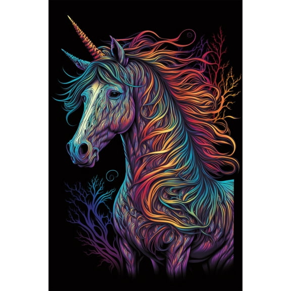 24x36 gallery poster, 1980s unicorn p7