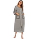 thumbnail image 4 of Qarigey Poliéster Mujer Vestido de noche Reemplazo casual Cuello Manga larga transpirable Ropa de dormir Ropa de dormir Gris L Type2 NO2, 4 of 6