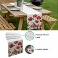 thumbnail image 5 of Red Flowers Table Runner - 60 Inch Long, Kitchen Dining Table Runner Dresser Scarves, Watercolor Botanical Floral Herbs Leaves Farmhouse Decor for Coffee Tables Wedding Party Banquet, 5 of 8