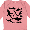 thumbnail image 4 of Inktastic School of Sharks Boys or Girls Long Sleeve Baby Bodysuit, 4 of 5