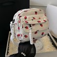 thumbnail image 6 of Women Aesthetic Trendy Corduroy Crossbody Bag with Strawberry Print Japanese Sweet Small Shoulder Bag Purse, 6 of 9