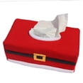 thumbnail image 3 of Mobutofu 2ensemble Boîtes de Rangement pour Mouchoirs de Fête de Noël en Tissu Rouge pour la Maison, 3 of 8