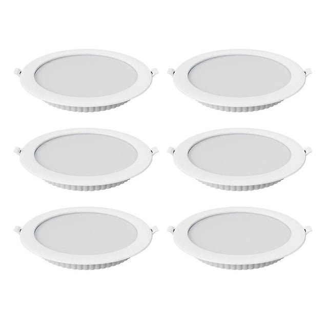 6PCS 12W LED Downlight Recessed Round Ceiling Spotlight for Indoor Bedroom Home Decorative Lighting