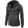 thumbnail image 2 of Zylarhe Mens Autumn Winter Casual Fashion Sweatshirts Multiple Designs Zip Jacket Hoodie Hoodies with Zipper, 2 of 6