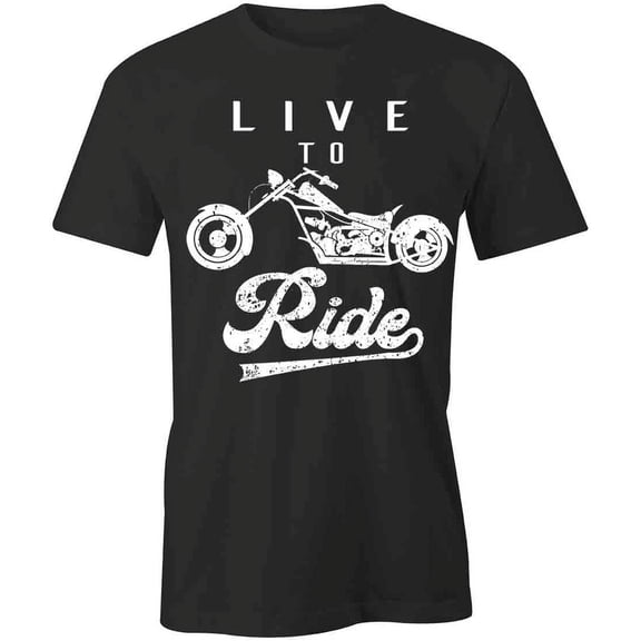 Live To Ride T-Shirt | Cool Motorcycle Black Tee Gift