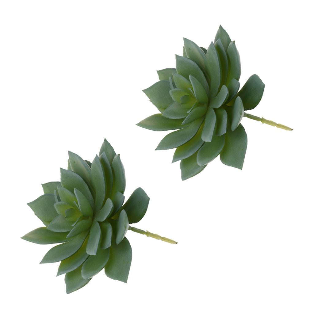 4 Artificial Succulents Plants Snow Ball Lotus Home Garden Landscape 