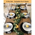 thumbnail image 4 of 13 Inch Round Placemats Set of 6, White Dandelion Non Slip Heat Insulation PP Table Mats, Spring Flowers Botanical Vintage Black Washable Place Mats for Kitchen Dining Party Table Decor, 4 of 7
