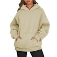DEROX Hoodies for Women Oversized Fleece Sweatshirt Trendy Long Sleeve