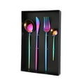thumbnail image 6 of Todaioua 4Pcs Dinnerware Set Stainless Steel, Flatware Set, Kitchen Silverware Cutlery Tableware Anti-rust Utensil Set, Steak Knife Set (Rainbow), 6 of 6