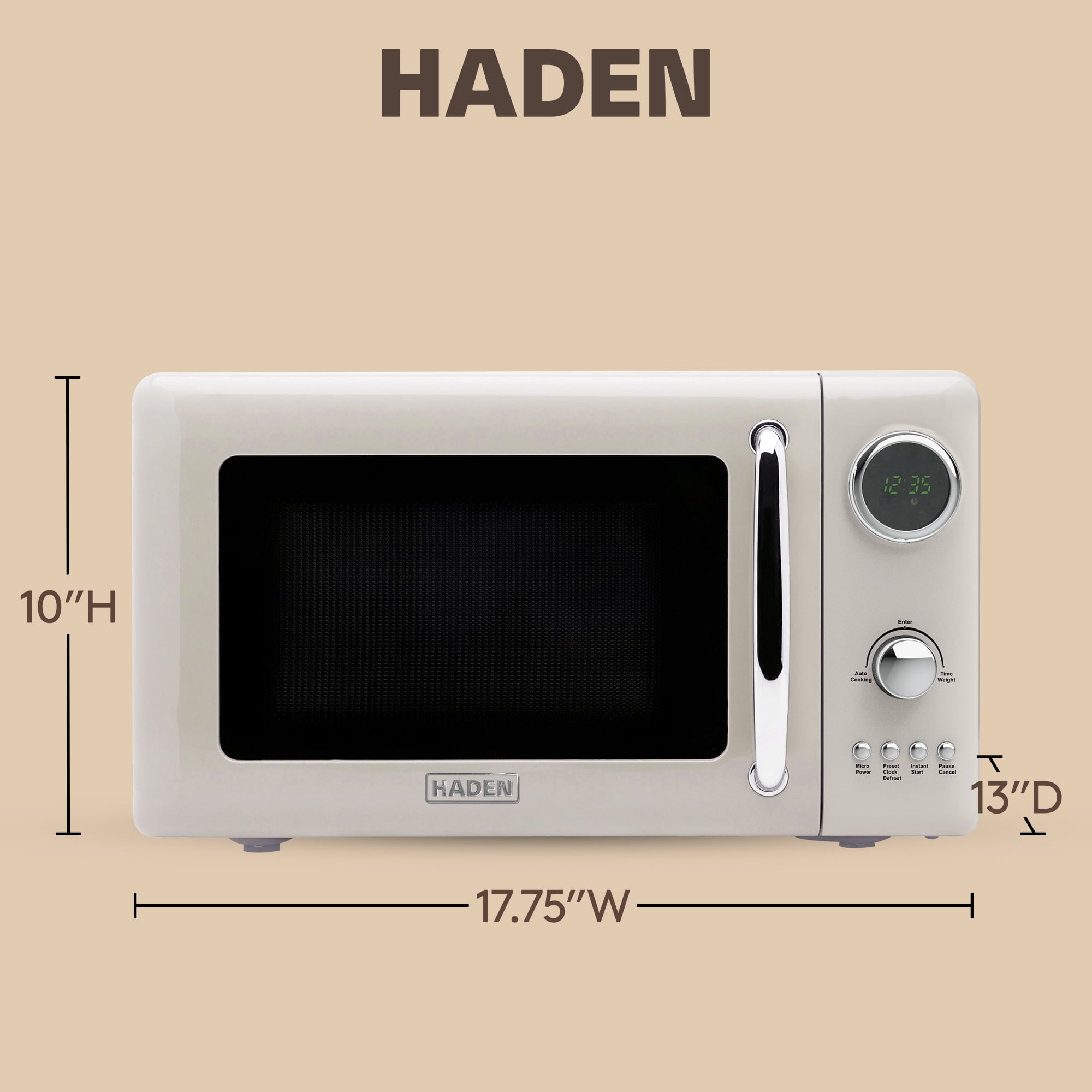 Haden 700W 0.7 Cubic Foot Microwave Oven w/ Digital Controls
