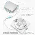 thumbnail image 3 of Luxrite 4 inch Ultra Thin Square LED Recessed Light, 5 Color Options, Dimmable, 10W, IC Rated, Wet Rated, ETL Listed 4-Pack, 3 of 7