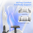 thumbnail image 3 of Seenda GCPro-10 Gaming Chair, Video Game Chair with Footrest and Lumbar Support, Ergonomic Computer Desk Chair Height Adjustable with Swivel Seat and Headrest, 3 of 13