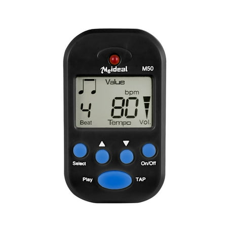 

Guitar Digital Beat Tempo Universal Mini Metronome Mechanical Metronome High Accuracy with Clip (Black)