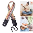 thumbnail image 3 of Rainbow Cotton Ukulele Strap with Hanging Rope - 3.8cm Wide, Adjustable Length 61-104cm for Kids & Adults, Universal Fit, Soft Comfortable Durable Ukulele Accessory with Plastic Buckle, Ideal Gift, 3 of 6