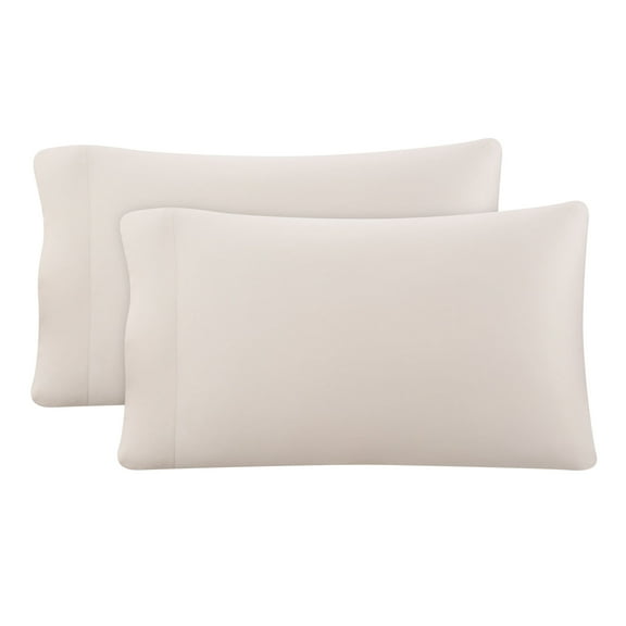 Allswell Soft & Silky Cream Glaze Rayon Derived from Bamboo Sateen Pillowcases, Standard/Queen (2 Count)