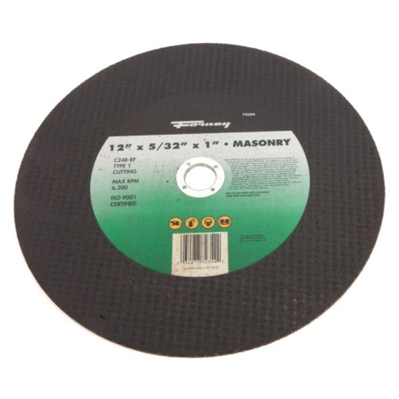 12" x 5 32" C24R-BF Type 1 High Speed Masonry w 20-MM Arbor Chop Saw Blade 72354 by Forney
