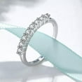 thumbnail image 2 of 2mm AAA Cz Tail Ring Womens White Gold Filled Wedding Anniversary Band Size 5-10, 2 of 4