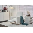 thumbnail image 5 of Cotton Linen Fabric Nursery Rocking Chair With Adjustable Footrest, 5 of 18
