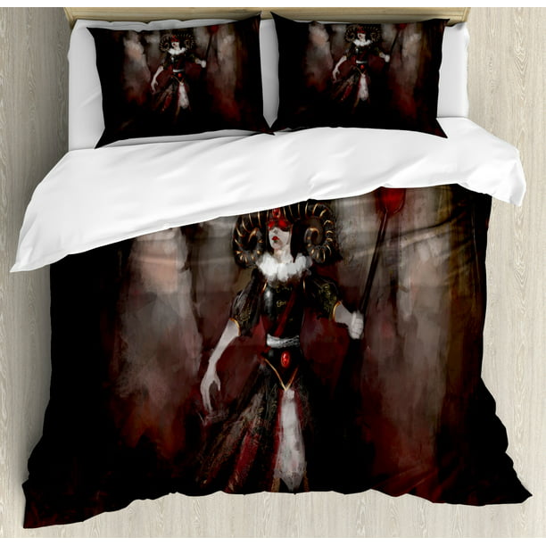 Gothic Duvet Cover Set Queen Size, Witch Bed Is Bigger King Or Queen