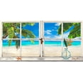 thumbnail image 2 of Dellal, Remy 24x14 Gold Ornate Wood Framed with Double Matting Museum Art Print Titled - Horizon tropical, 2 of 4