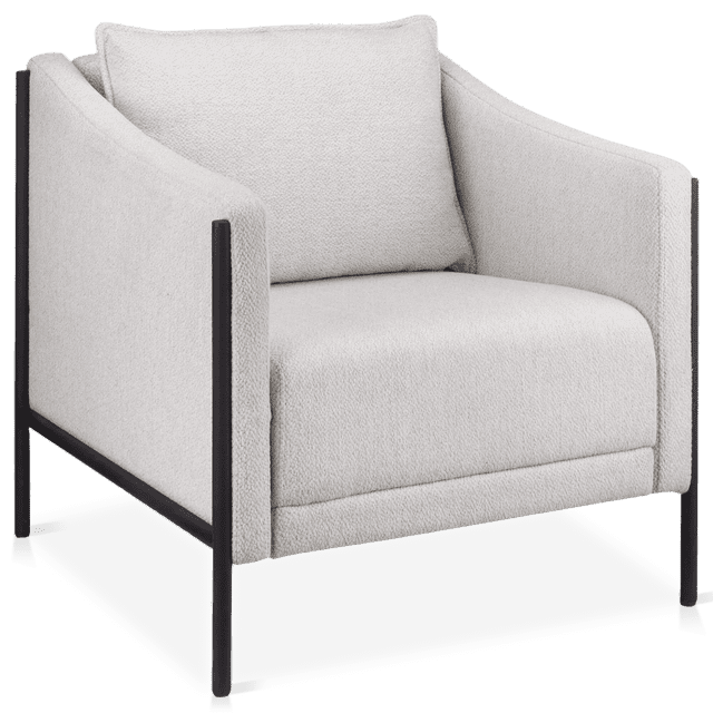 Bouclair Metal & Fabric Accent Chair in Oatmeal