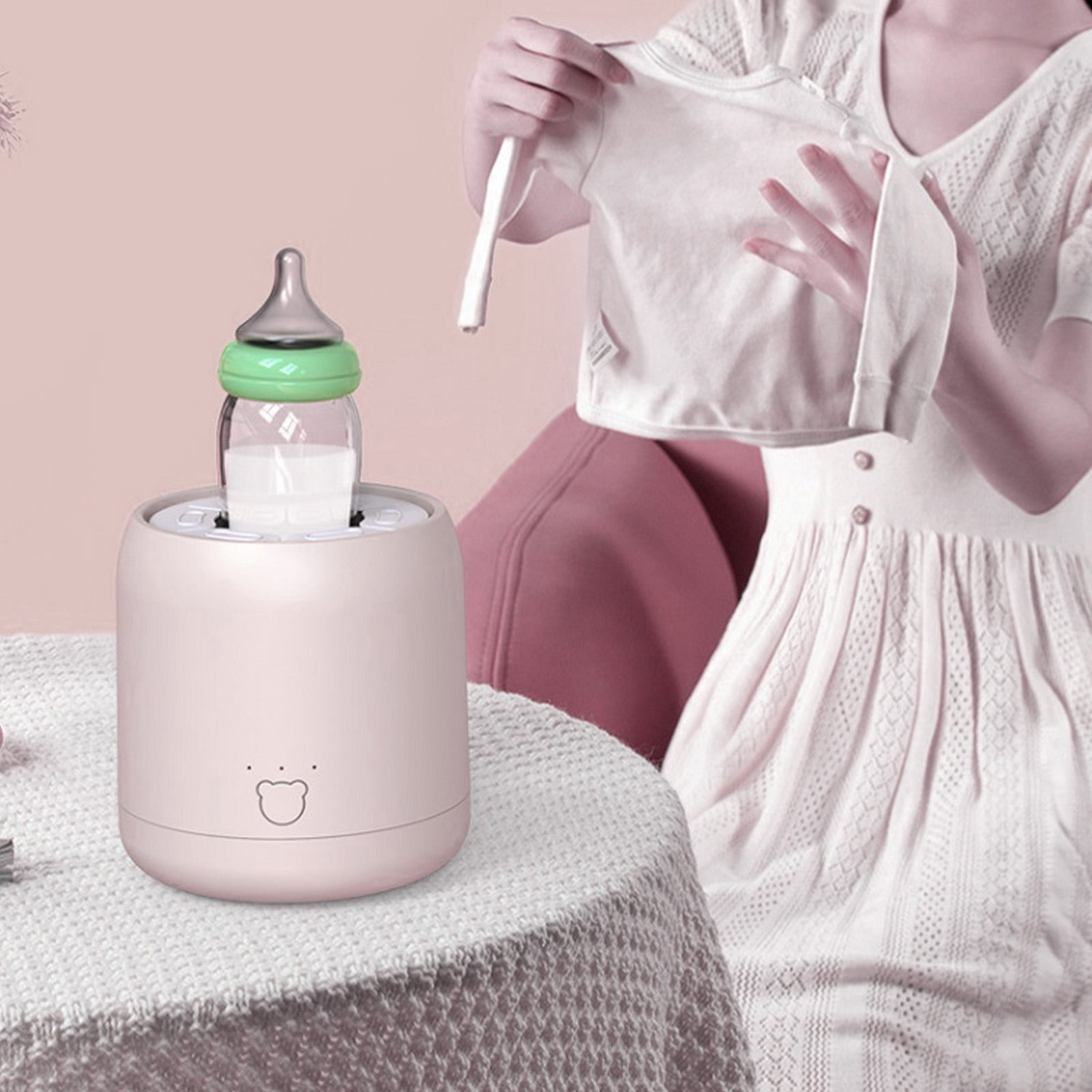 BOKYAN Baby Bottle Milk Shaker Automatic Smart Infant Formula Mixer Electric Dispenser for Milk Powder & Fruit Puree, White