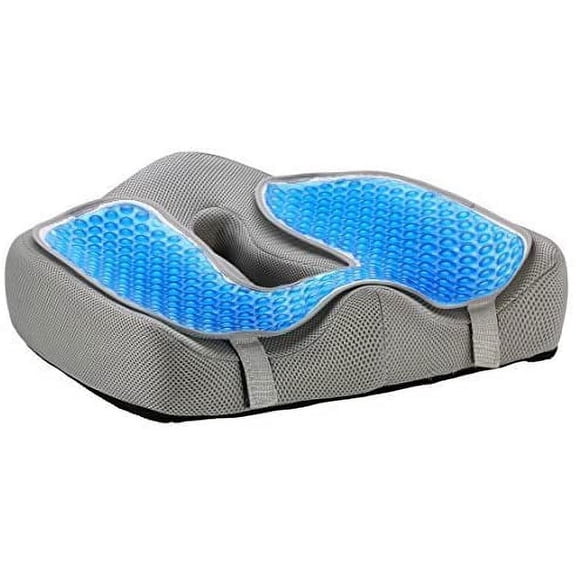 Orthopedic Luxury & Large Chair Pillow for Office, Car & Truck| Tailbone & Coccyx Memory Foam Pillow with Cooling Gel Add On