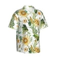 thumbnail image 2 of Fotbe Watercolor Bright Sunflowers Hawaiian Shirt For Men Unisex Summer Beach Casual Short Sleeve Cotton Linen Button Down Shirts-Large, 2 of 9