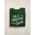 thumbnail image 3 of Full Of Christmas Spirits Sweatshirt Women -Smartprints Designs, Female Medium, 3 of 4