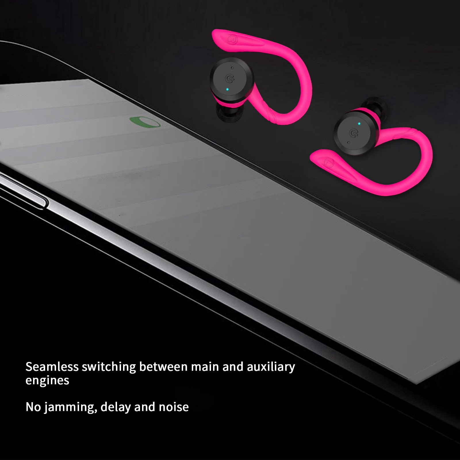 True Wireless Bluetooth Earbuds & Charging Case - Pink, Dual Connect, IPX4 Sweat Resistance, Bluetooth 5 Connection, 3 EQ Sound Settings Signature, Balanced, Bass Boost